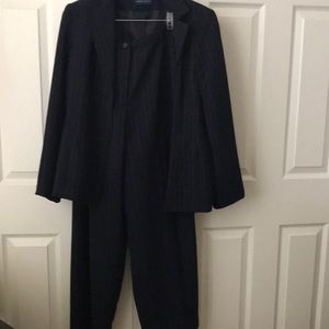 Two pieces suits with white stripes